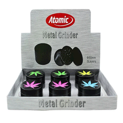 3-Part Atomic Leaf Design Herb Metal GRINDER