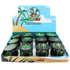 4 PART 55MM METAL GRINDER - LEAF DESIGNS