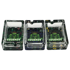 GLASS RECTANGULAR ASHTRAY