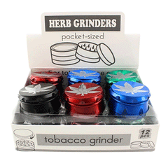 Herb Grinders 4-Part Metal Leaf Designed
