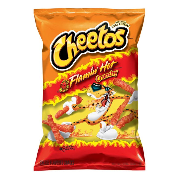 Cheetos Flamin’ Hot Crunchy – Spicy Cheese Flavoured Snacks