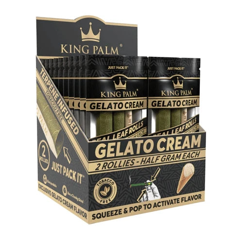King Palm Gelato Cream pre-rolled cone, half-gram, 2-pack.
