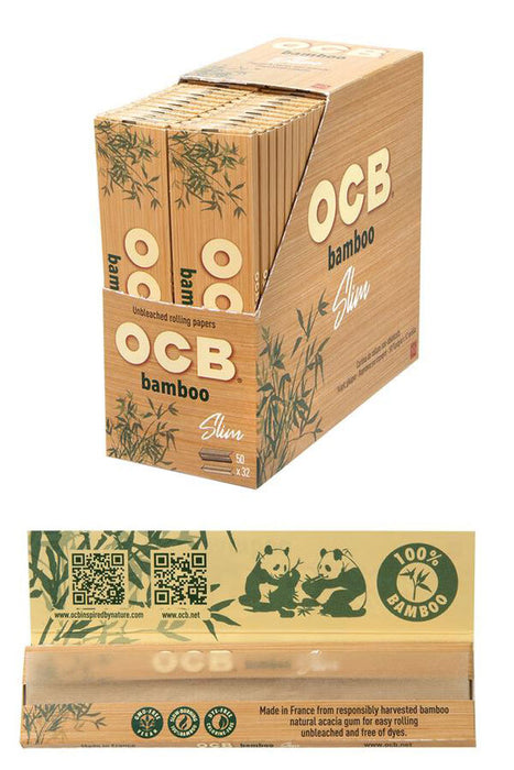 OCB Bamboo Kingsize Slim Papers + Tips