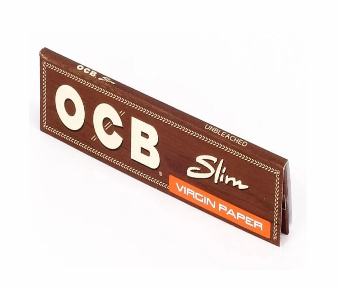 OCB  Unbleached King Size Slim Virgin Rolling Papers