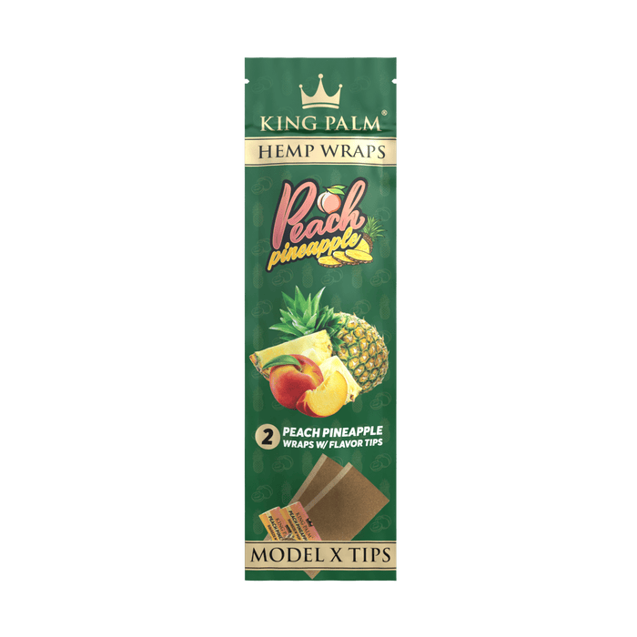 King Palm 2pk Hemp Wrap Peach Pineapple