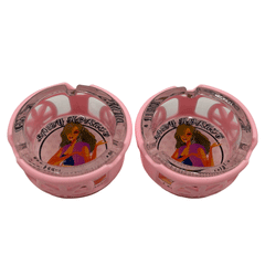 Pink Lady Glass ASHTRAY