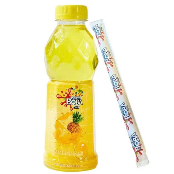 Popping Boba Pineapple Drink with Straw (500ml)