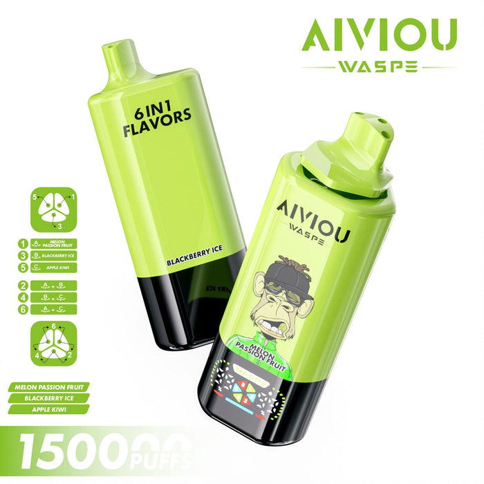 AIVIOU WASPE 6-in-1 Disposable Vape – 150,000 Puffs