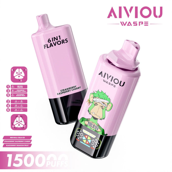 AIVIOU WASPE 6-in-1 Disposable Vape – 150,000 Puffs