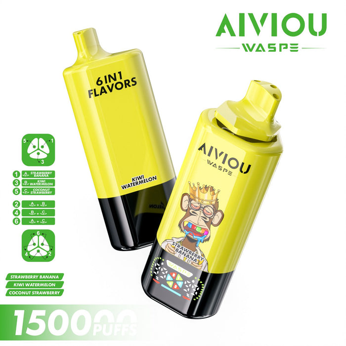 AIVIOU WASPE 6-in-1 Disposable Vape – 150,000 Puffs
