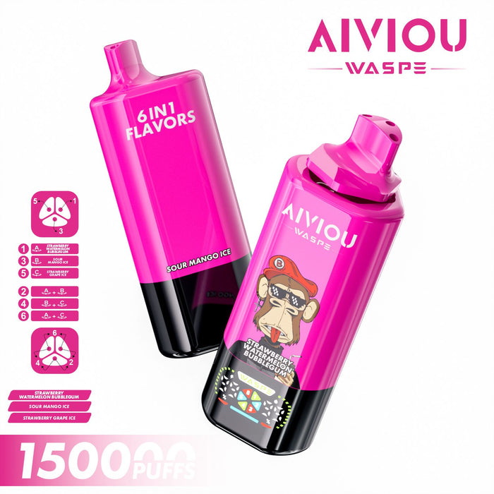 AIVIOU WASPE 6-in-1 Disposable Vape – 150,000 Puffs