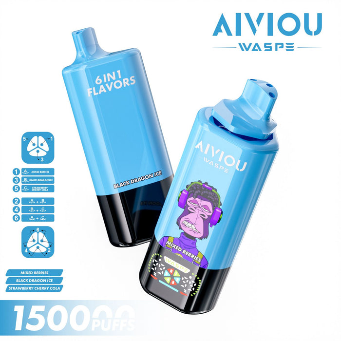 AIVIOU WASPE 6-in-1 Disposable Vape – 150,000 Puffs