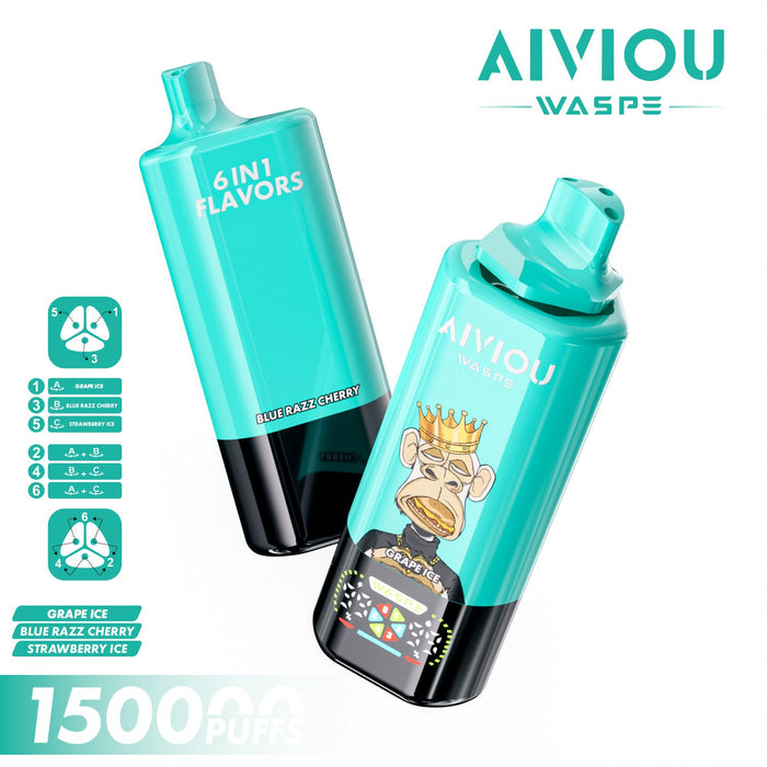 AIVIOU WASPE 6-in-1 Disposable Vape – 150,000 Puffs