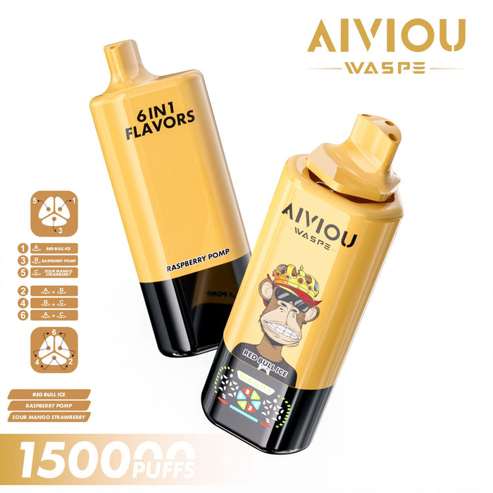 AIVIOU WASPE 6-in-1 Disposable Vape – 150,000 Puffs