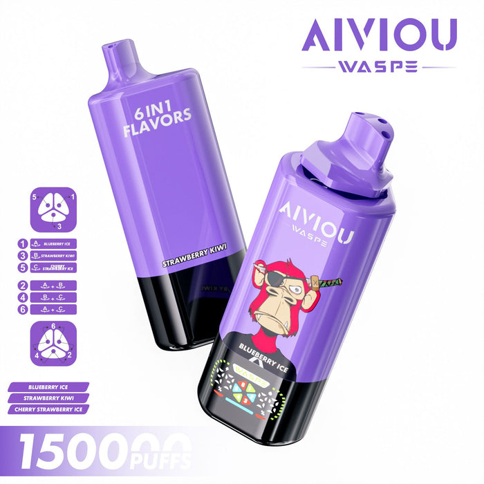 AIVIOU WASPE 6-in-1 Disposable Vape – 150,000 Puffs