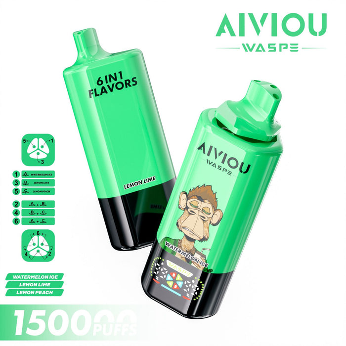 AIVIOU WASPE 6-in-1 Disposable Vape – 150,000 Puffs