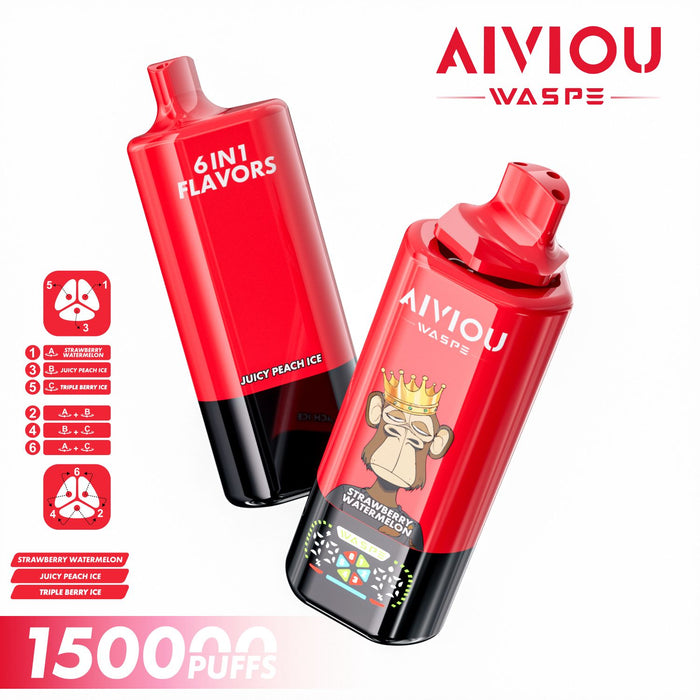 AIVIOU WASPE 6-in-1 Disposable Vape – 150,000 Puffs