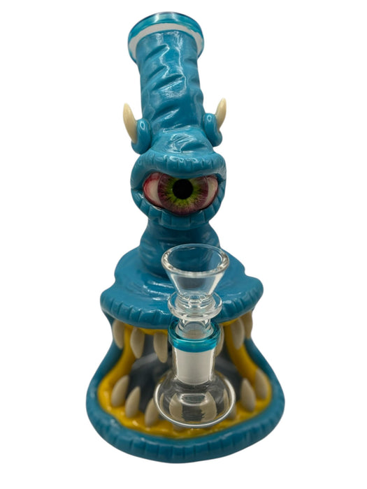 Monster Eye Ceramic Water Pipe – Unique Cyclops with 3D Teeth & Horns Design
