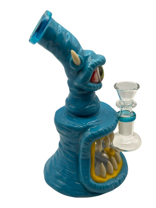 Monster Eye Ceramic Water Pipe – Unique Cyclops with 3D Teeth & Horns Design