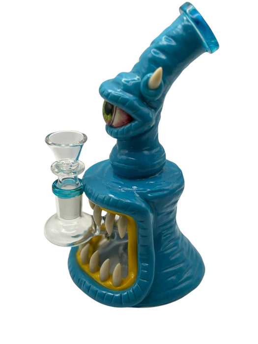Monster Eye Ceramic Water Pipe – Unique Cyclops with 3D Teeth & Horns Design
