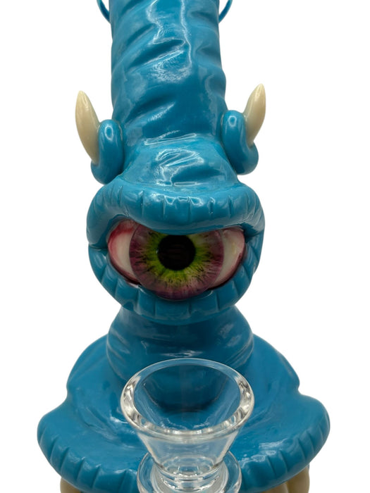 Monster Eye Ceramic Water Pipe – Unique Cyclops with 3D Teeth & Horns Design
