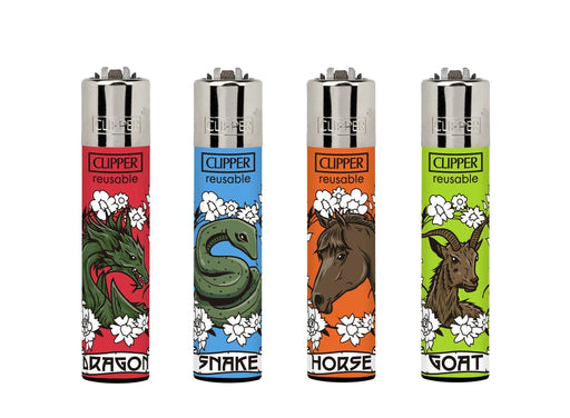 Chinese Horoscope 2 Linea CP11 Clipper Lighter with stylish zodiac design