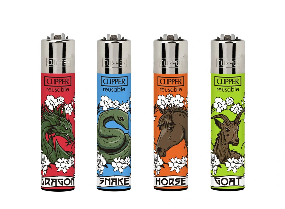 Chinese Horoscope 2 Linea CP11 Clipper Lighter with stylish zodiac design