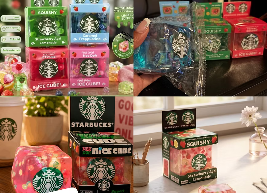 Starbucks Squishy Nice Cube Stress Toy