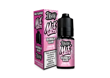 Bubblegum flavoured Doozy Mix Salts Nic Salt in Pink