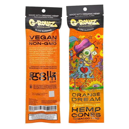 G-Rollz 2 Pack Pre-Rolled Hemp Wraps in Orange Dream flavor