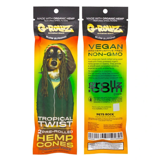 G-Rollz 2-Pack Pre-rolled Hemp Wraps in Tropical Twist flavor