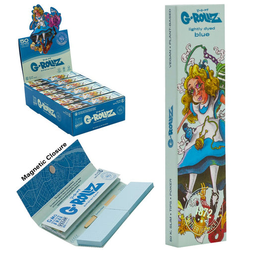 G-Rollz Dunkees Alice Blue Slim Papers with Tips
