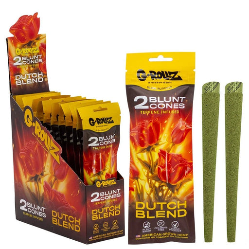 G-Rollz Dutch Blend terpene-infused pre-rolled hemp cones 