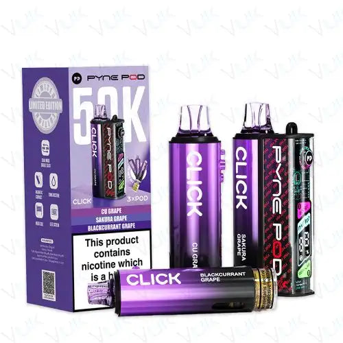 Pyne Pod Click 50K Prefilled Pod Kit – 50,000 Puffs Smart Vape System