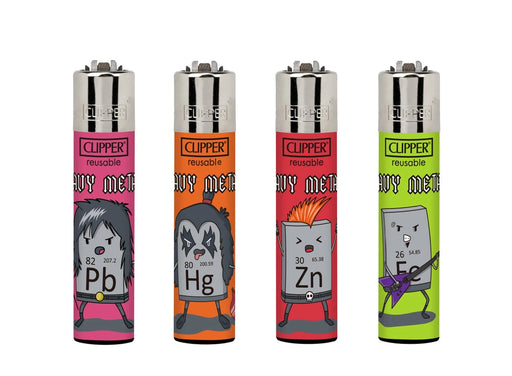 Heavy-Metals branded Clipper lighter with metallic design