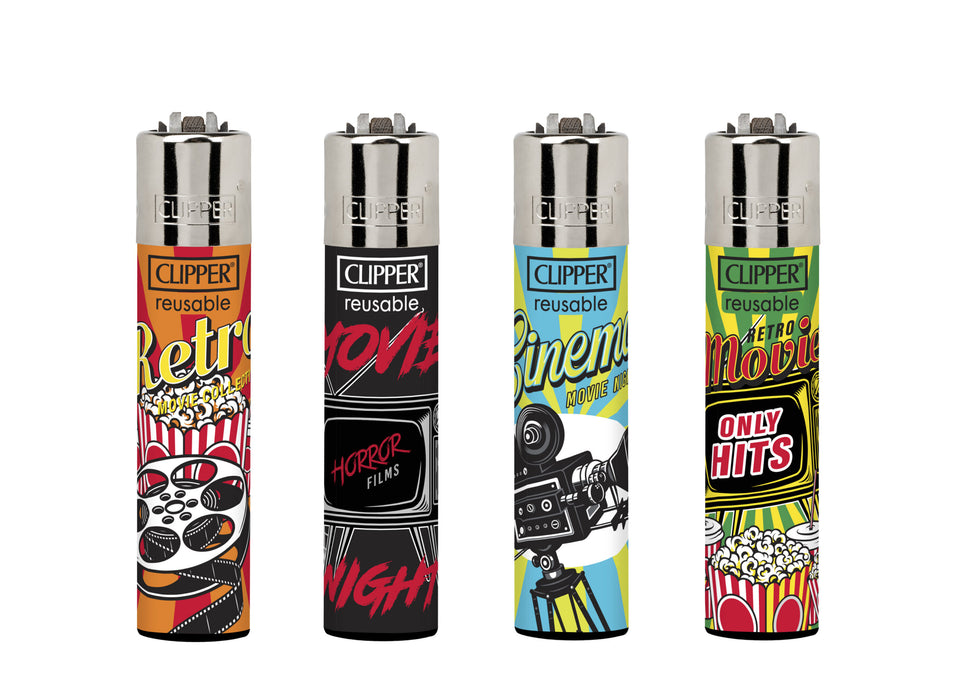 HOBBY MIX Clipper lighter collection featuring multiple colorful refillable lighters