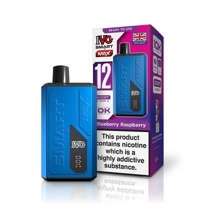 IVG Smart Max Blueberry Raspberry vape in Blue colour 