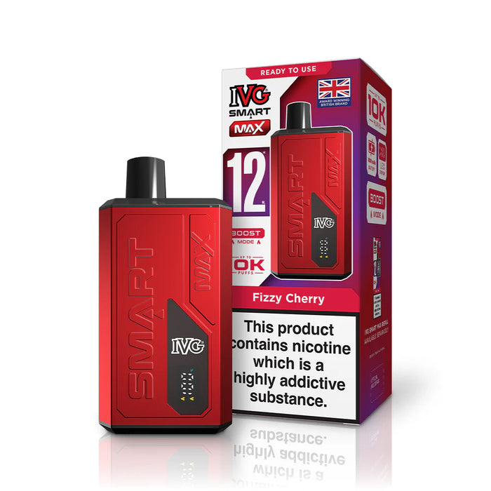 IVG Smart Max Fizzy Cherry vape in Red colour