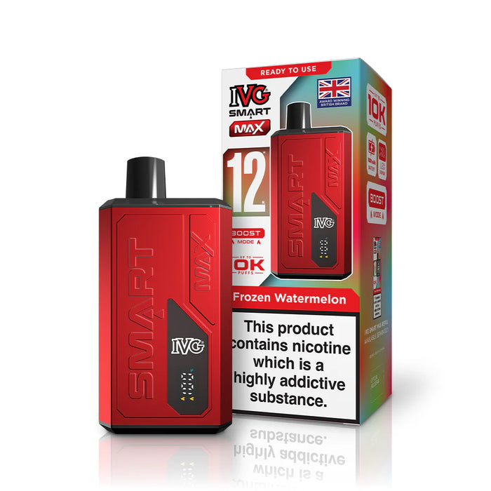 IVG Smart Max Frozen Watermelon disposable vape in Red colour
