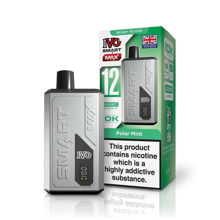 IVG Smart Max Polar Mint disposable vape in Grey colour