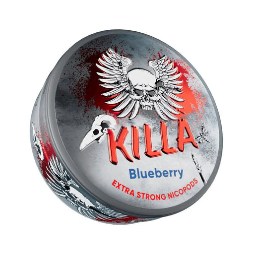 Killa Blueberry Nicotine Pouches  in fresh blueberry flavor