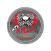 Killa Melon nicotine pouches can in white round container with green melon flavor