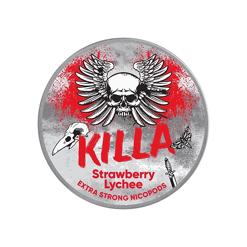 Killa Strawberry Lychee nicotine pouches  with fruity flavor