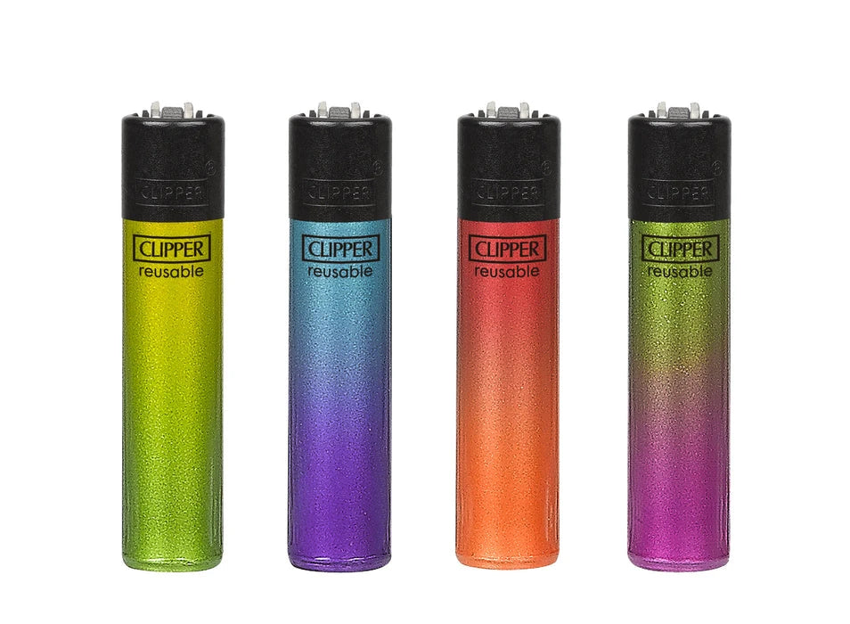 Metallic Clipper Lighter Collection featuring stylish reusable lighters