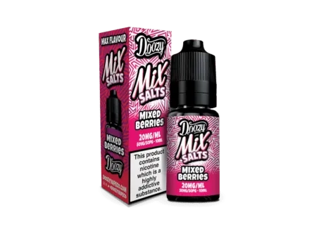 Mixed Berries flavoured Doozy Mix Salts Nic Salt in Pink