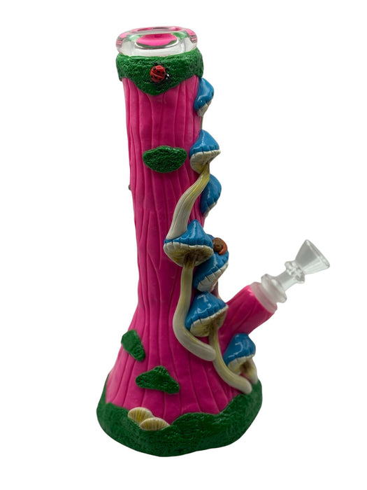 Mushroom-themed Glass Water Pipe – Artistic Beaker Style Collectible