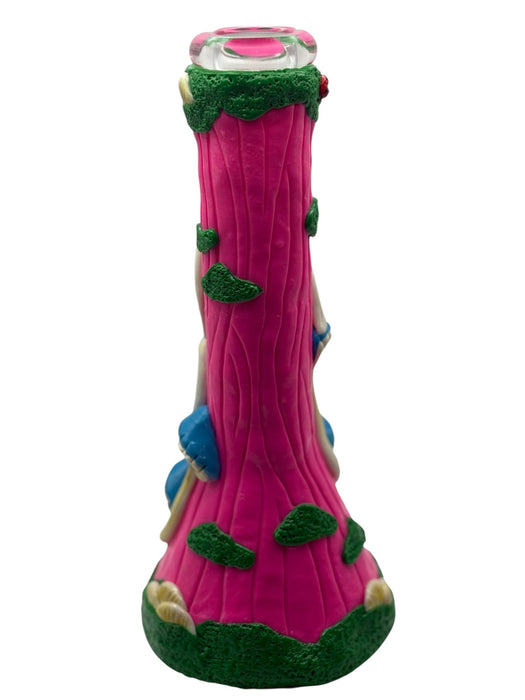 Mushroom-themed Glass Water Pipe – Artistic Beaker Style Collectible