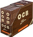 OCB Kingsize Slim Virgin Rolling Papers with Tips Full Box
