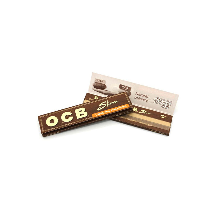 OCB  Unbleached King Size Slim Virgin Rolling Papers