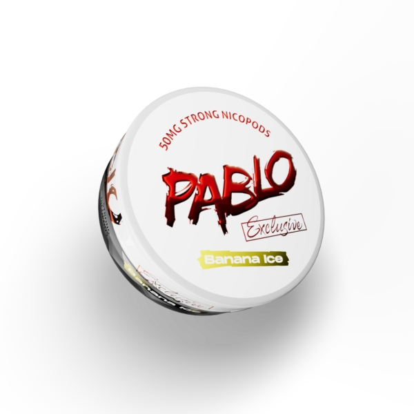 Pablo Exclusive Banana Ice Nicopods pack with banana and ice imagery